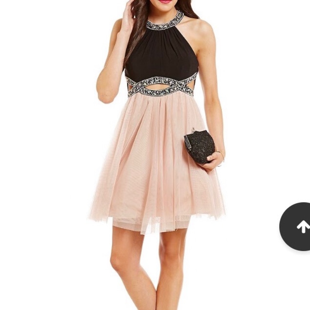 Dillard’s blush & black dress